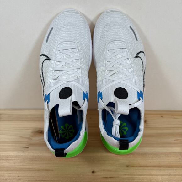 Nike Free RN Flyknit Next Nature White Blue Men 11.5 Running Shoes FB1276-104 - Picture 7 of 10